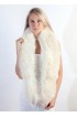White-cream fox fur scarf